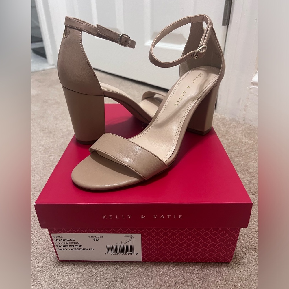 KELLY & KATIE - Taupe Hailee Sandal Heel